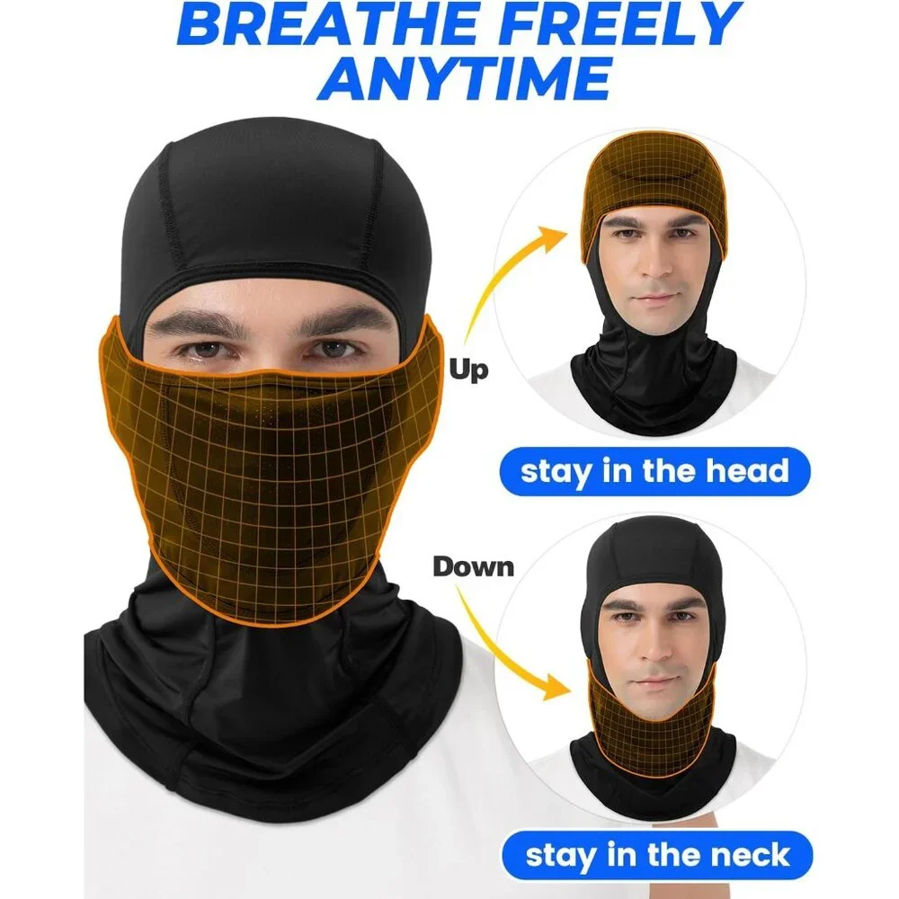 Balaclava Face Mask Polyester Summer Cooling UV Protection for Men Women